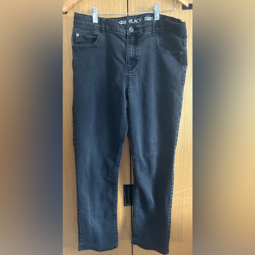 Kids Place Black Straight Jeans with Orange Label